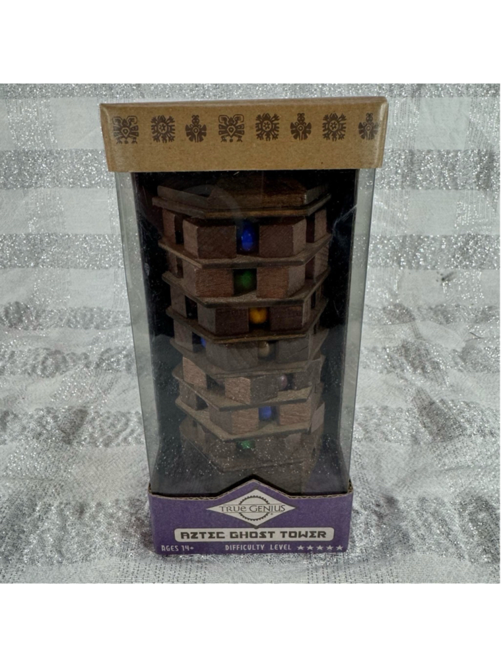 True Genius Aztec Ghost Tower Puzzle One Size Brown Multicolor